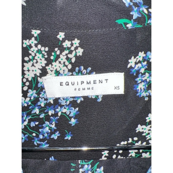 Equipment Floral Black Blouse - Picture 2 of 4